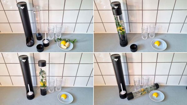 Test of carbonator bubliq freshly three steps to carbonated water