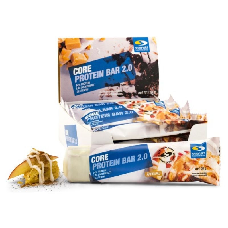 Svenskt Kosttillskott Core protein bar 2.0 Appelpaj